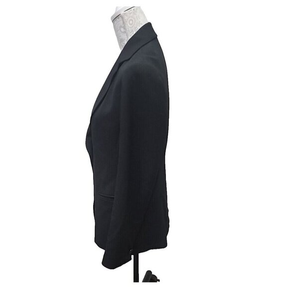 Lafayette 148 New York Black Wool 2 Button Career Blazer Women's 8 - Picture 7 of 10